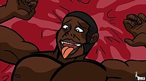 Hey, you two hot strippers, why slobber all over that big black cock?