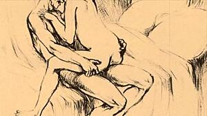 The old school way of drawing erections, vintage style