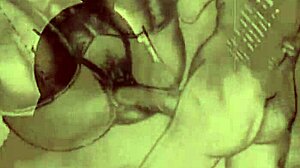 Bold vintage erotic illustration with raw retro comic style.