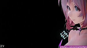 Anime girl dancing sexy, her captivating moves will leave you breathless