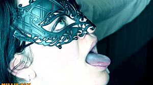 millie fox here, there's so much cum running over my tongue, wow!