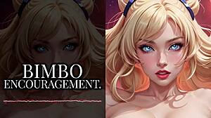 what if a blonde bimbo sissy begs for strapon femdom encouragement