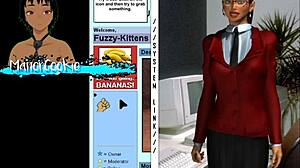i discovered this retro game where i fuck a curvy office lady with huge oppai and her big boobs