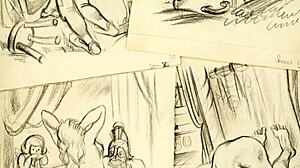 Vintage Erotic Drawings: Retro Anime Sketches with Hidden Sensual Charm