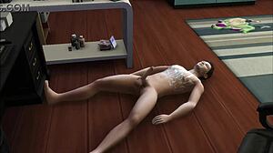 May took a shower and felt like masturbating, so she did it