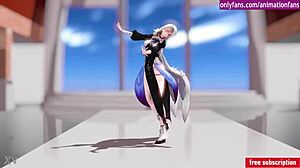 Sexy dancing girl captivates in 3D animation. Her Asian charm shines through every hentai move.