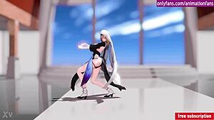 Sexy dancing girl captivates in 3D animation. Her Asian charm shines through every hentai move.