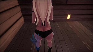 Monster Girl Island Prologue: Faranne's Huge Tits and Face-Sitting Punishment