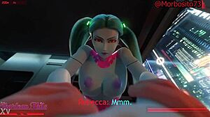 Cyberpunk Español Latino with Latina Riding in 3D Anime