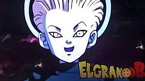 damn, goku slams jerez, goddess of destruction, in wild parody! this dragon ball hardcore is unreal crazy stuff!