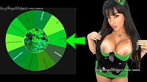 wheel of sex jerk off game with sexy big ass latina. leprechaun cosplay and oiled twerk!