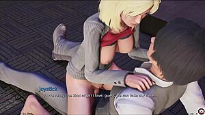 Hey, check out this big tits teen with monster cock in public sex life game pt 19