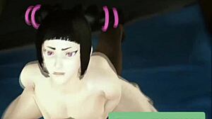 Asian beautiful girl takes on monster cock in 3d animation with big tits