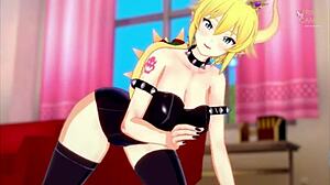 Bowsette guides your hand in a naughty roleplay masturbation session