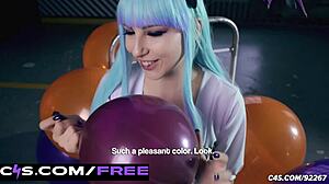 Spooky Nurse in Anime Cosplay Teases with Balloon Fetish in Hospital Scene for Cute Teen