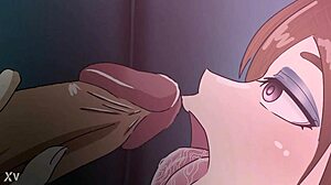 Wow! Big tits asian japanese teen gets wild in the bathroom in this hentai animation!