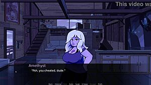 gem blast part 2 features amethysts subtle blowjob in big ass parody