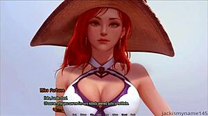 Enjoying wild pool party with Miss Fortune in hentai porn game - World of Firo