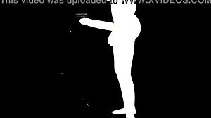 Man, this black girl sucking a huge white futa cock is wild