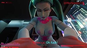 Cyberpunk Español Latino with Latina Riding in 3D Anime
