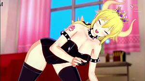 Bowsette guides your hand in a naughty roleplay masturbation session