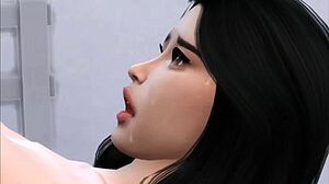 Padrastro Exploits Korean Stepdaughter in Kitchen Hardcore