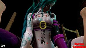 Wanna hang out for a hot night with Jinx in Arcane hentai animation?