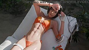 yuffie's beach encounter with wild action at nagoonimation