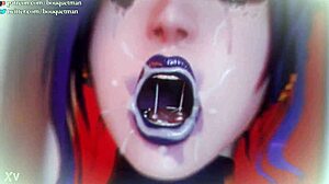 Psylocke giving the best blowjob in hentai