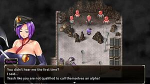 karryn's prison hentai game ep 16 adventure. lizardman loves stripclub handjob scene.