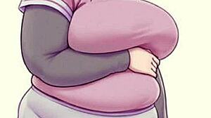 Exploring fat anime characters in various pictures