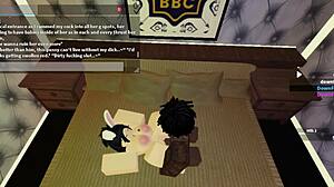 Bunny girl takes massive black cock pounding until creampie impregnation in interracial scene