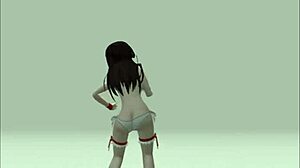 Cute Anime Girl Performs Seductive Strip Tease Hentai