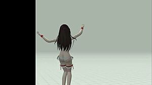Cute Anime Girl Performs Seductive Strip Tease Hentai