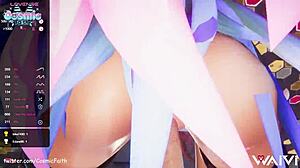 Hentai Vtuber Cosmic Faith Dildo Blowjob