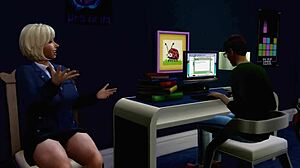 Sims 4 Threes Cumpany: Black Granny Joins Interracial BLOWJOB Orgy
