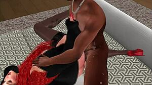 Babydoll Takes Deep Inside Huge Cock Fucks Guy Cock Squirt Cum Black Bbc Machinima Second Life Full On Red