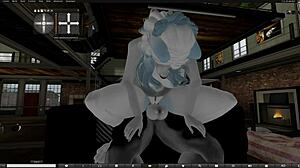 Wild Bull Riding Fun with Wolf Yiff Action