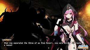 manari faces lust fiend in intense half-demon shinobi clash