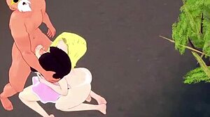 Android 18 forces Videl to pleasure Roshi with a steamy blowjob in Dragonball Zex 7 by FantasyKing3.