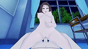 Ohacko Uraraka gets wild with intense sex in the classroom, My Hero Academia, wow! 😍