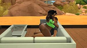 Hej, myslíš, že to bude divoké v Simvillage s tátou venku na ranči?