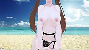 Titty Bouncing Anime Striptease