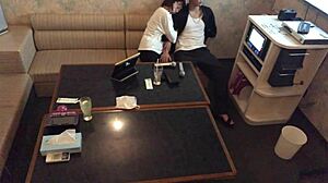 Amateur couple gets horny at karaoke for sex