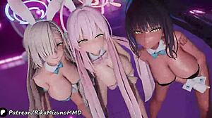 man, asuna's sexy dance in blue archive mmd r-18 is unreal. her bunny outfit and big boobs steal the show!