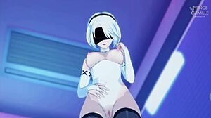 yorha 2b reaches explosive climax in nier automata scene