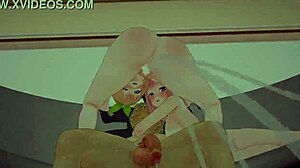 Nino and Yotsuba share a wild creampie session!