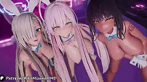 man, asuna's sexy dance in blue archive mmd r-18 is unreal. her bunny outfit and big boobs steal the show!