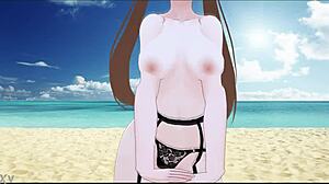 Titty Bouncing Anime Striptease