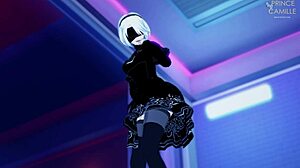yorha 2b reaches explosive climax in nier automata scene